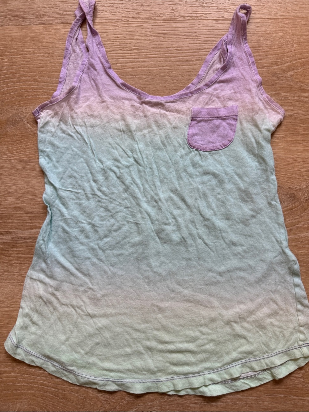 Kirra 100% Cotton Purple Blue Ombre Tank Top Size Extra Small